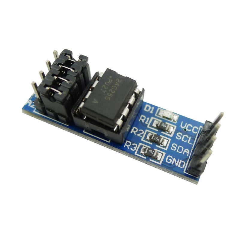 Ferwooh 3PCS EEPROM Memory Module AT24C256 Chip I2C Serial Interface Data Storage Memory Module Onboard 8P Chip Holder with Onboard LED Indicator - Image 2